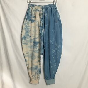 Free Size Cotton Blend Harem Pants Tie Dye Colorblock Hippie Bohemian Festival
